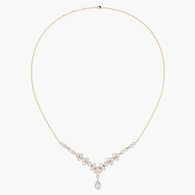Petal Cascade Diamond Necklace