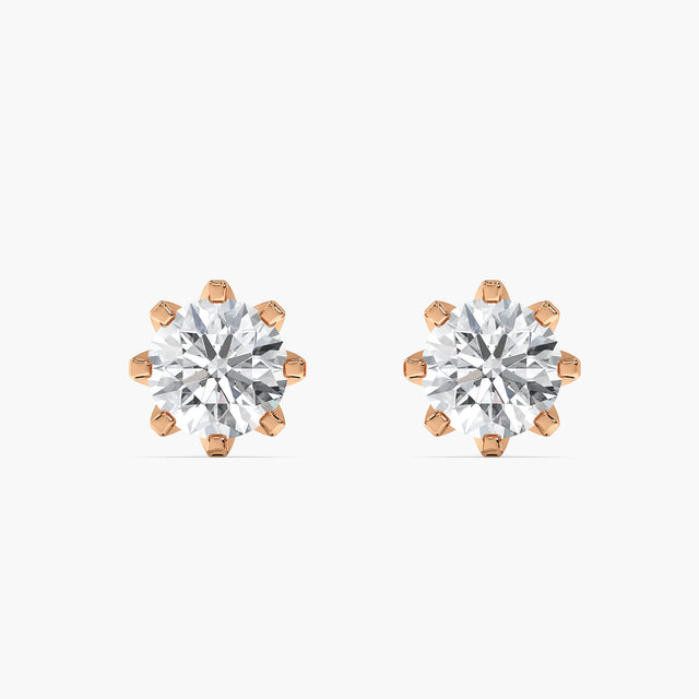 Cosmosa Petal Solitaire Studs