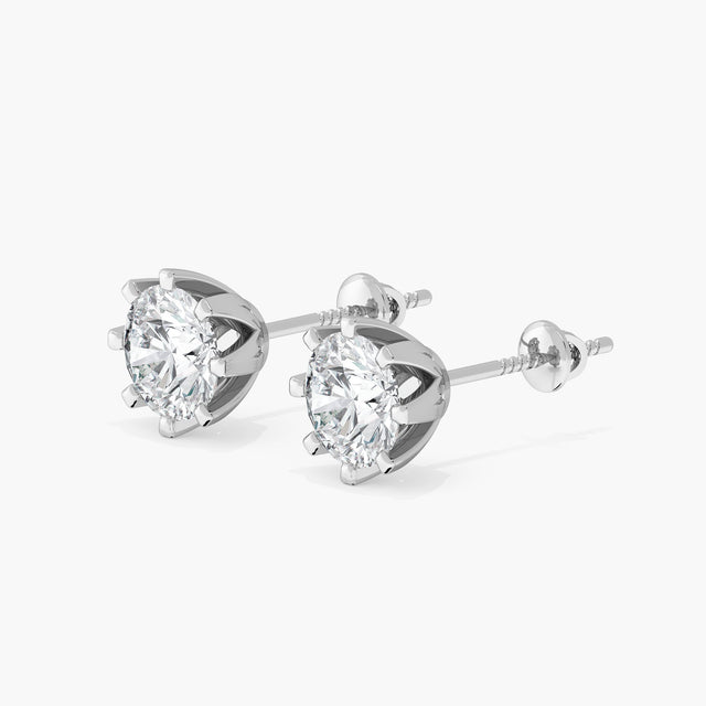 Cosmosa Petal Solitaire Studs