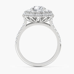 Queen's Cocktail Crown Diamond Ring with 1.33ct Round Lab Diamond