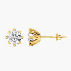Cosmosa Petal Solitaire Studs