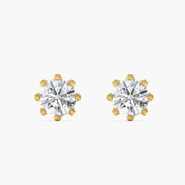 Cosmosa Petal Solitaire Studs